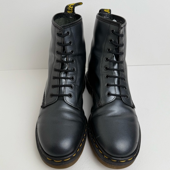 Vintage Dr. Martens England 1460 Metallic Graphite Shimmer Silver MIE Boots UK 9 - Picture 2 of 16